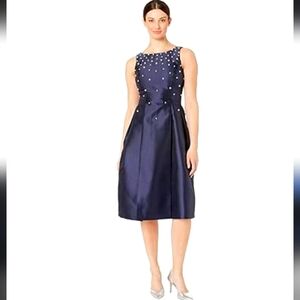 NWT Tahari ASL Navy Cocktail dress. Size 14, Navy